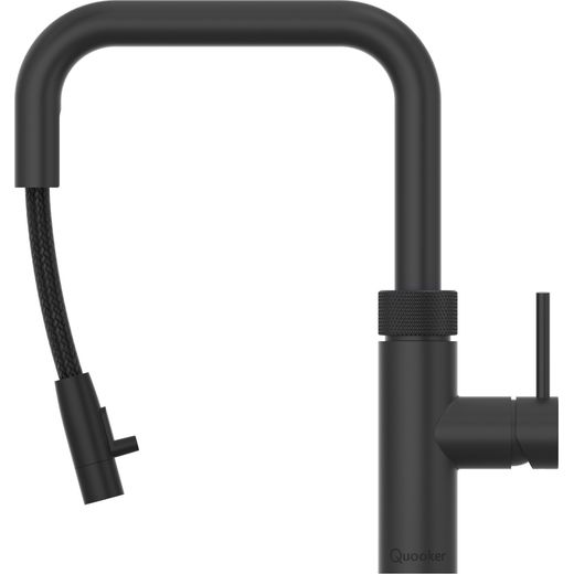 Quooker Flex Square - Black - Side shot with hose